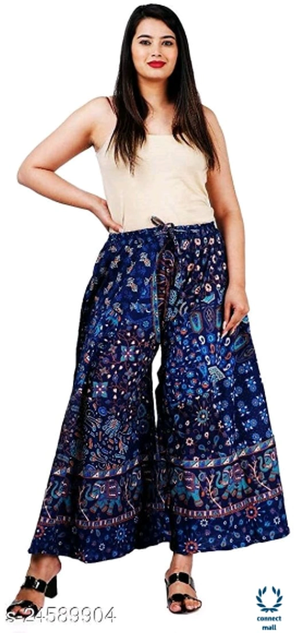 G4Girl jaipuri palazzo divider pant green - Free Size, COtton, Printed, Pack of:1